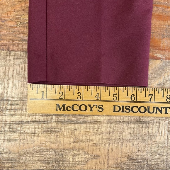 Ann Taylor Petite womens 4 Straight Leg Pants Curvy burgundy - Picture 7 of 10
